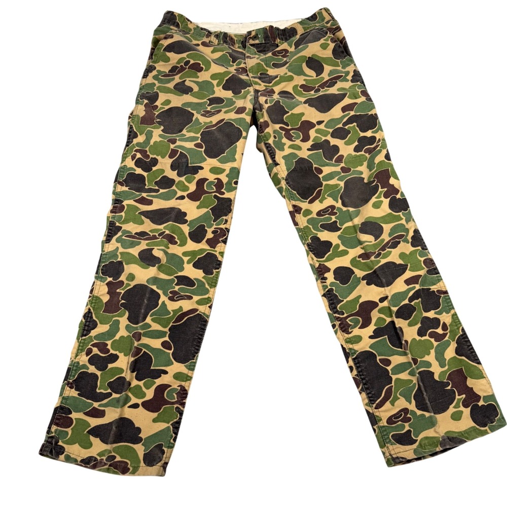 Vintage SafTBak Duck Hunter Camo Pants Mens 35x30 Hunting Camouflage Canvas